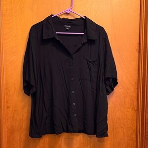 Torrid Black Casual Button-Down Shirt